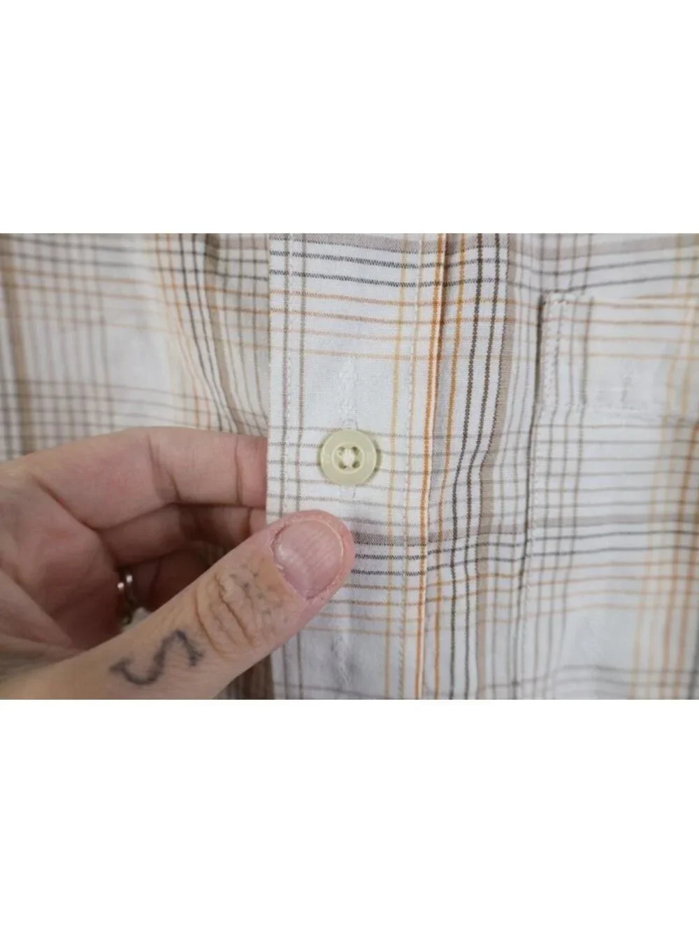 Vtg Y2K 2007 Banana Republic Mens Large Linen Blend Short Sleeve Button Shirt